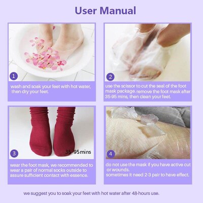6packs Exfoliating Foot Mask Scrub Foot Care Feet Patches So