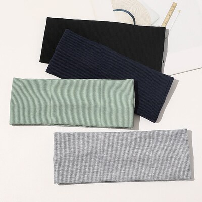 Fashion Absorbing Sweat Yoga Headband Candy Color Wide White