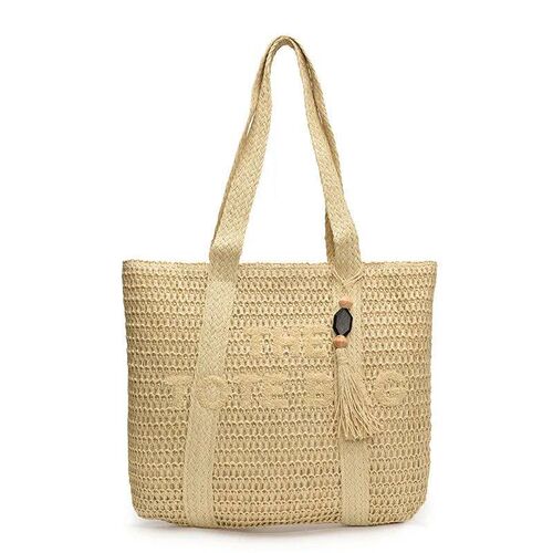 French tyle large capacity woven traw woven bag for women, n