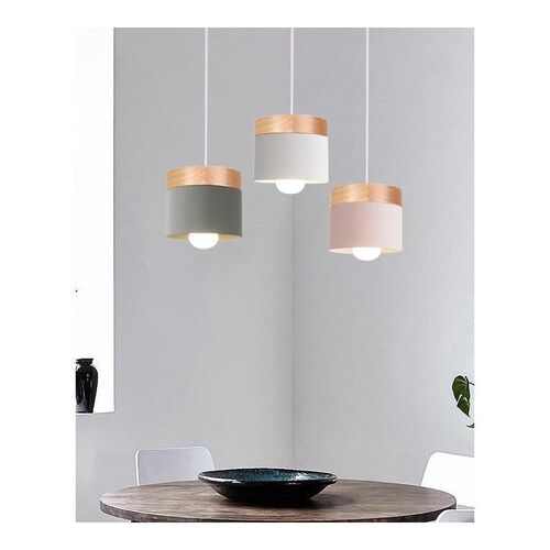 Nordic Modern LED Oak Pendant Light Dining Living Room Resta