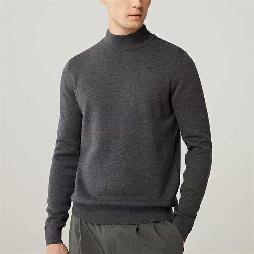 Momaike Mens Plus Size Mens Sweater Half Turtleneck Pullov