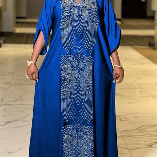 Plus Size Fashion VONDA  Summer Printed Maxi Dress Bohemian