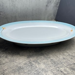 鱼盘蜡烛加热餐具底座家用蒸鱼盘子大号饭店陶瓷鱼炉保温酒店鱼盆