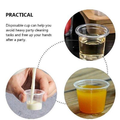 200 Pcs Tasting Cup Small Cups Plastic Mini Condiment Shot