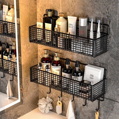 Bathroom corner rack storage Shower racks shelf No punching