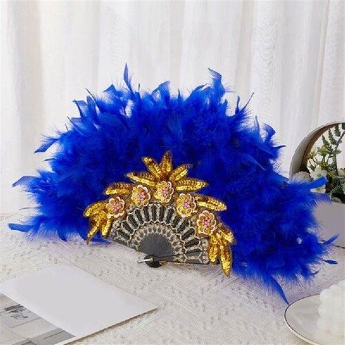 Handhelds Foldings Fan for Girl Vintage Feather Fan for