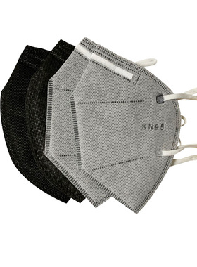 kn95口罩头戴式五层带熔喷布防尘防工业粉尘申友高效活性炭黑灰色