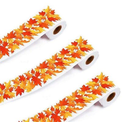 Adhesive Fall Leaves Fall Maple Leaves Decals Realistic