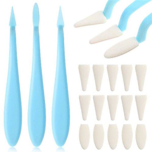 3pcs Eraser Premium Plastic Sponge Tips Sticks Pens Handle