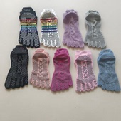 新款 toesox瑜伽五指袜女防滑耐磨地板袜专业分趾袜普拉提运动袜