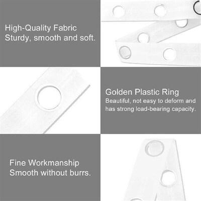 5M Eyelet Curtain Tape 40 Rings Accessories Sewing Silver