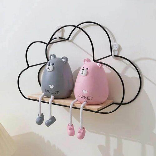 Creative Cloud Iron Shelving Wall Shelf Wooden Clapboard Nor