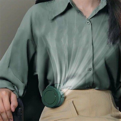 Mini Shirt Fan Wearable Portable Fan Rechargeable Personal