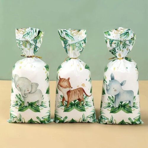 Jungle Animals Candy Gift Bags Biscuit Packing Bag Wild One
