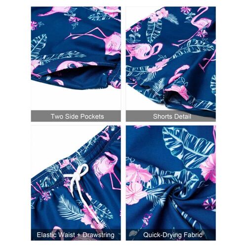 Hawaii Shirt Set Mens Yellow Duck Print Fashion Pattern Summ