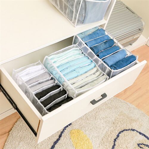 Sweater Clothes Storage 7 Grid Boxes Student Dormitory Wardr