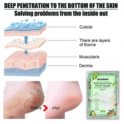 201910pair Exfoliating Foot Mask Pedicure Socks Scrub for Fe