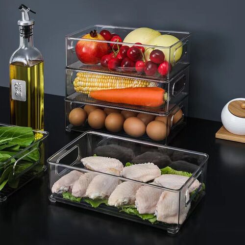 Refrigerator Organizer Bin Stackable Food Fridge Storage Box