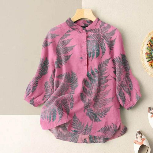 Womens Evening Dress Printed Womens Sleeve Shirt Top