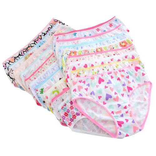 6PCS/Lot Kids Underwear Baby Girls Panties Cotton Floral Pri