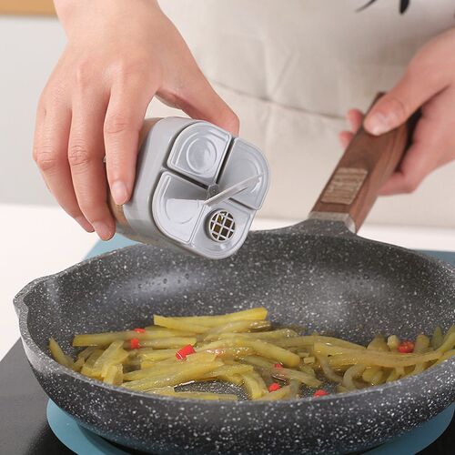 Creative Four-in-one Seasoning Box Kitchen Flip Transparent