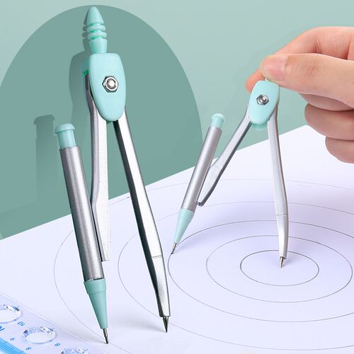 7Pcs/Set Ruler Compass with Metal box Geometry Maths Drawing