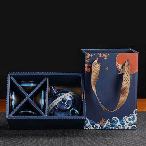 Ceramic Tea Pot and Cup Set Teaware Kung Fu Tea Set Jun Kiln