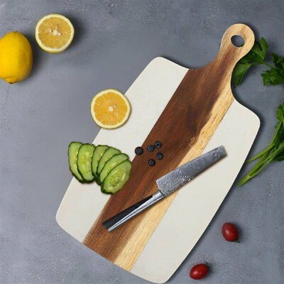 Acacia Cutting Board Kitchen Boards Veggie Tray Marble