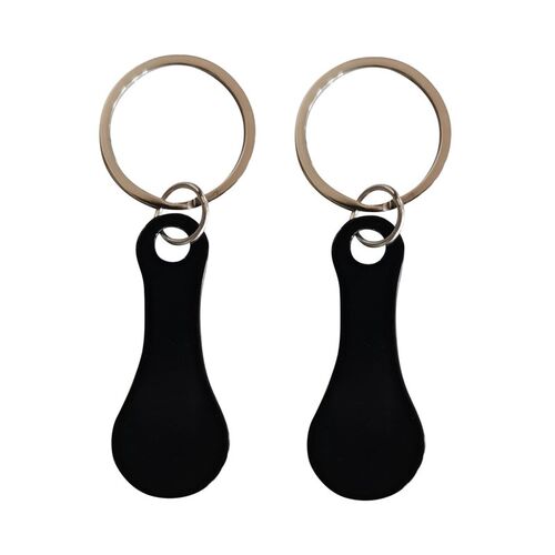 1/3 Pcs Metal Aluminum Alloy Key Ring Coin Holder Keychain S