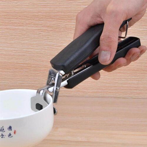 1 Pc Bowl Tongs Pot Clamps Plate Clip Stainless Steel ABS Ki