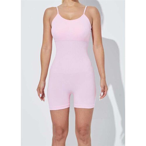 Seamless sexy peach butt all-in-one fitness wear threaded qu