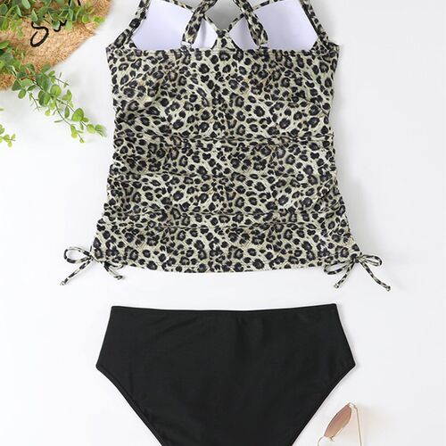 2023 Tankini Set Swimsuit Women Printed Swimwear Female Push