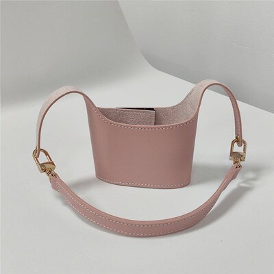 PU Leather Coffee Cup Holder Insulated Sling Carrier Pouch