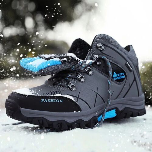 Winter Men Snow Boots Plush Big Size 47 46 Outdoor Mens Snea