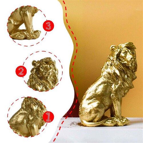 Small Lion Statue Collectible Home Decor Ornament
