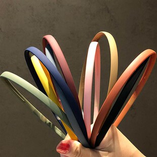 Solid Female Frosted Bezel Headband Turban Hairband For Wome