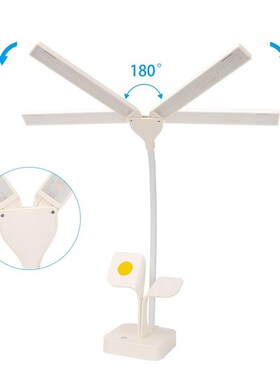 USB Rechargeable Dual Head led Desk Lamp Stepless Dimmable
