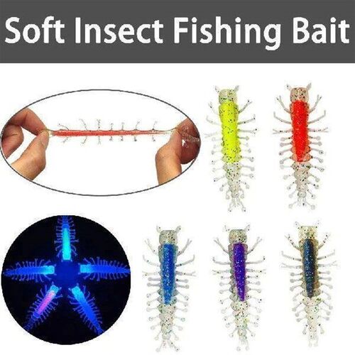 NEW Silicone Soft Insect Fishing Bait 1.7g 6cm Centipede