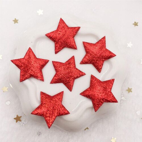 200pcs 20mm Padded Cloth Pretty Mini Star Appliques Wedding