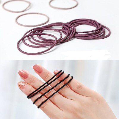 50Pcs/Bag Girls Elastic Hair Band Hair Rope Small Rubber Ban