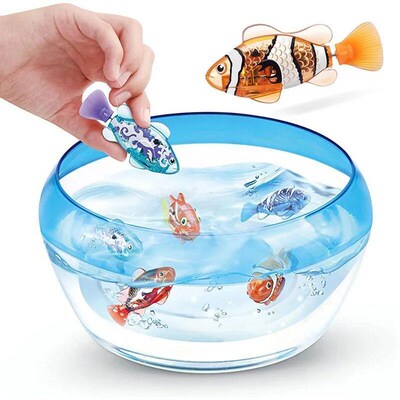 Electronic Pet Cat Toy LED Interactive Swimming Robot Fish T