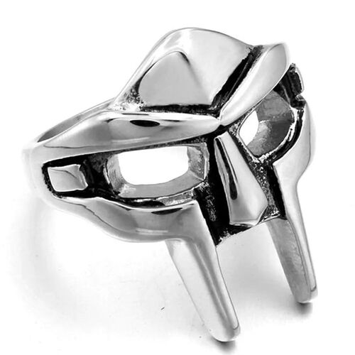 Vintage Goth Mf Doom Mask Adjustable Joint Ring For Men Glad
