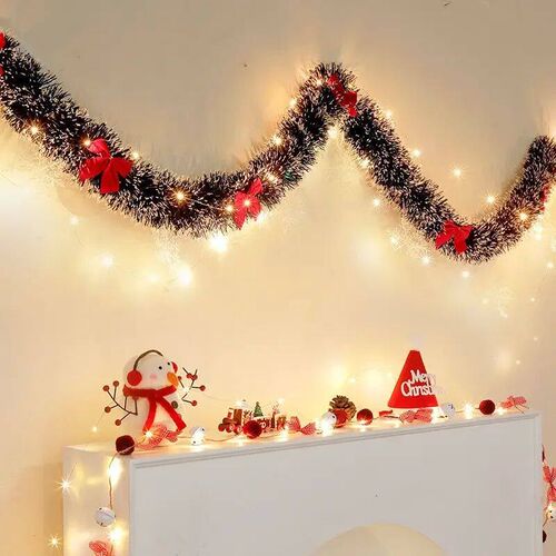 1set 30LED Christmas Tinsel Garland Artificial Christmas Gar