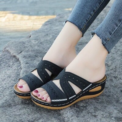 Summer Women Wedge Sandals Premium Orthopedic Open Toe Sanda