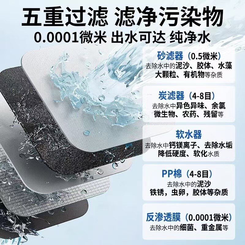 大型工业商用RO反渗透水处理设备工业定制自来水极过滤纯净水器