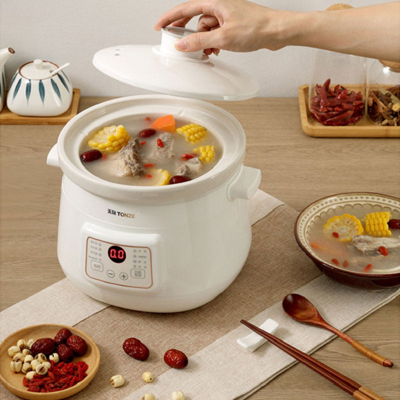天际全自动陶瓷电炖锅家用宿舍煮粥煲汤BB辅食紫砂锅文火慢炖2-3L,厨房电器,电炖锅/煲汤锅/电炖盅,淘宝优惠券,粉丝福利购,淘宝优惠卷