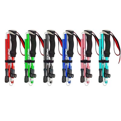 5-Section Outdoor Fold rekking Pole Camping Portable Walking