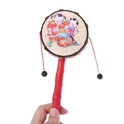 Spin Rattle Drum Monkey Drum Chinese Kid Toy Gift