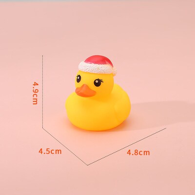 Christmas 5CM little yellow duck childrens water toys knead