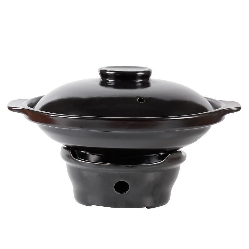 酒精炉底座陶瓷莹玉干烧锅陶瓷酒精炉干锅菜小火锅砂锅保温加热浅